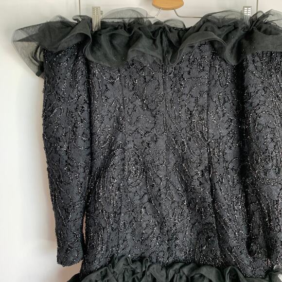 Revolve Camila Coelho Suzette Off Shoulder Mini Dress Black Small - Picture 12 of 16